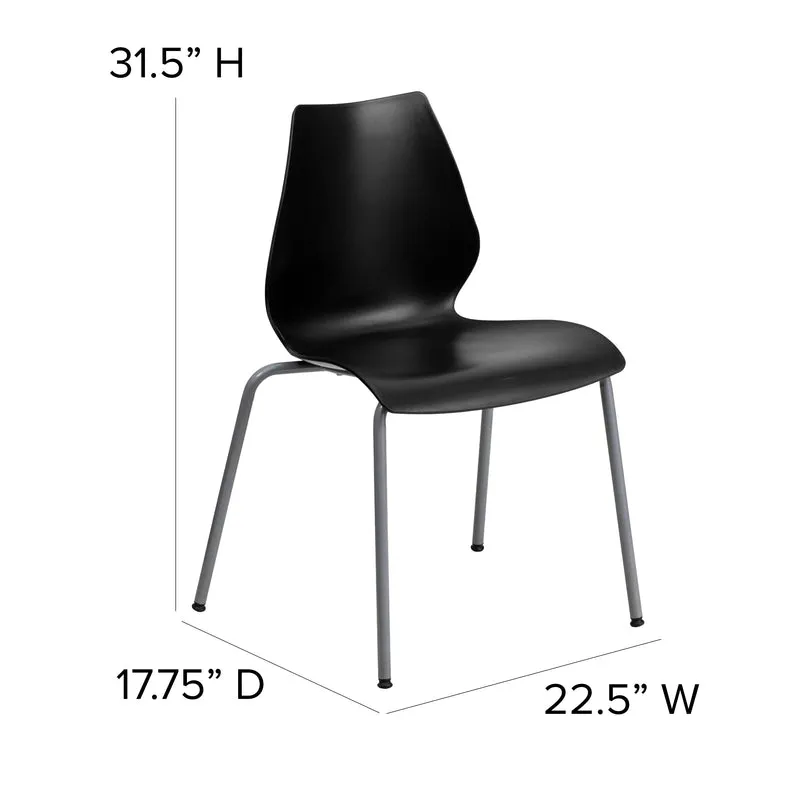 Multipurpose Home Office Stack Chair with Lumbar Support