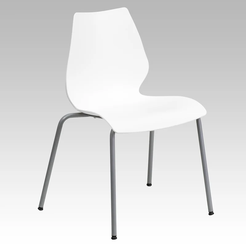 Multipurpose Home Office Stack Chair with Lumbar Support
