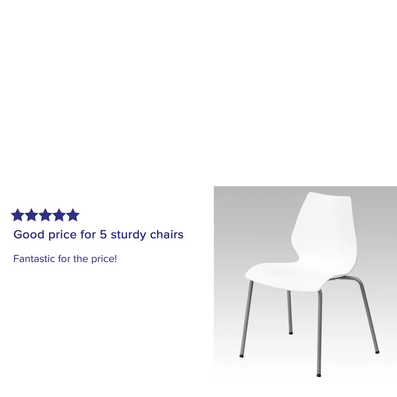 Multipurpose Home Office Stack Chair with Lumbar Support