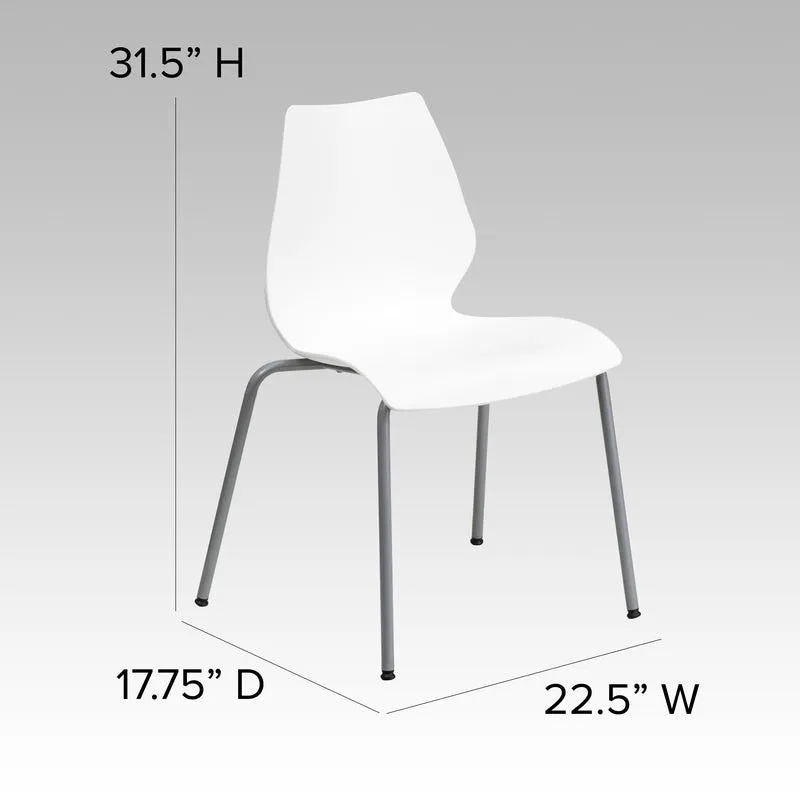Multipurpose Home Office Stack Chair with Lumbar Support