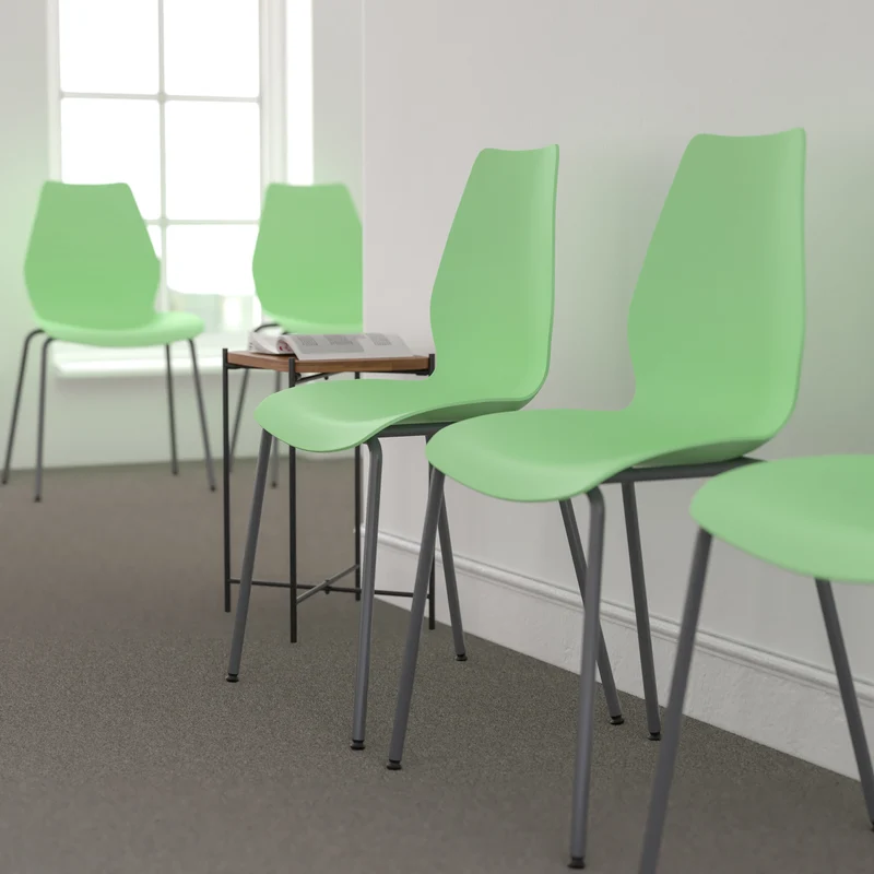 Multipurpose Home Office Stack Chair with Lumbar Support
