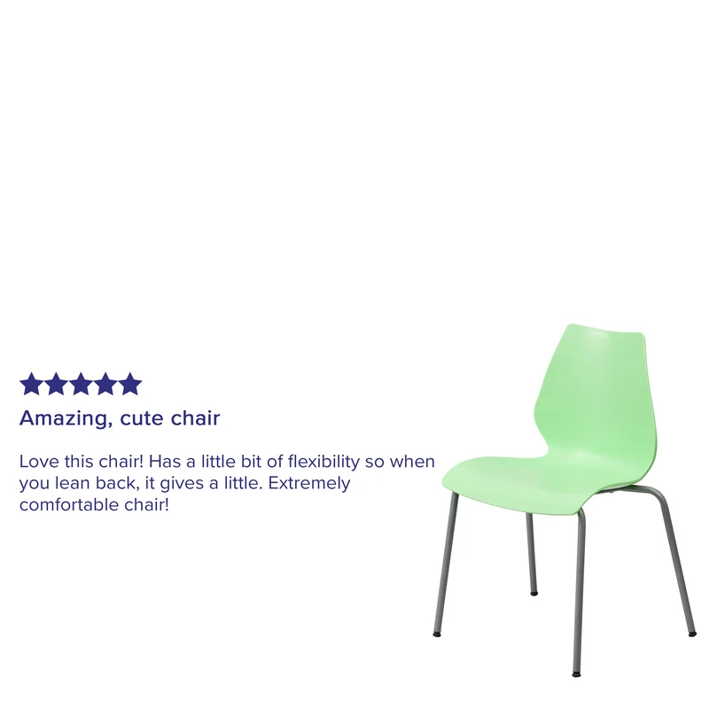 Multipurpose Home Office Stack Chair with Lumbar Support