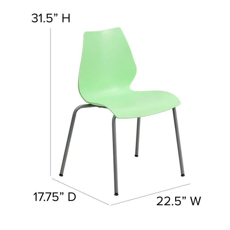 Multipurpose Home Office Stack Chair with Lumbar Support