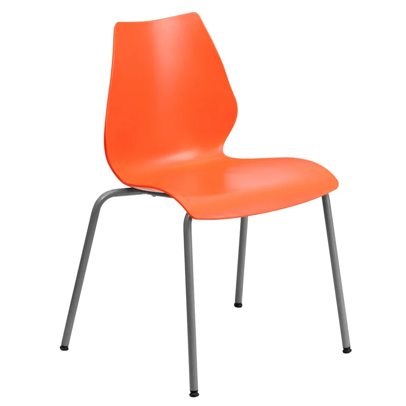 Multipurpose Home Office Stack Chair with Lumbar Support