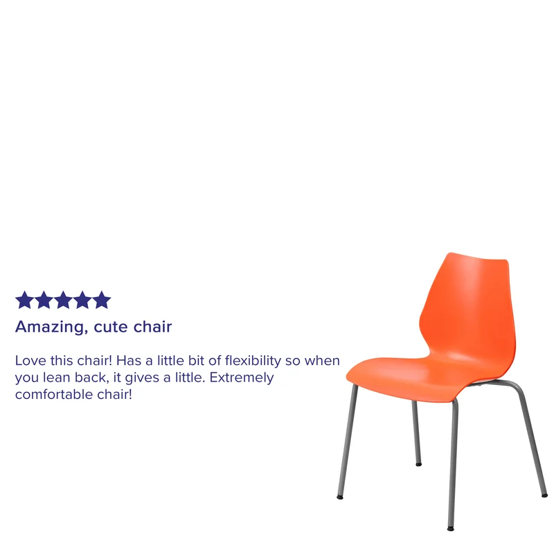 Multipurpose Home Office Stack Chair with Lumbar Support