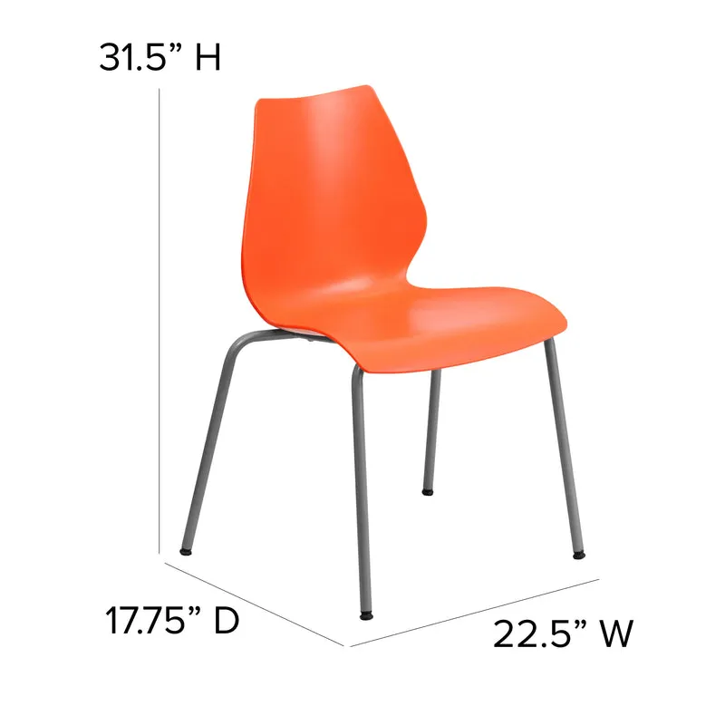 Multipurpose Home Office Stack Chair with Lumbar Support
