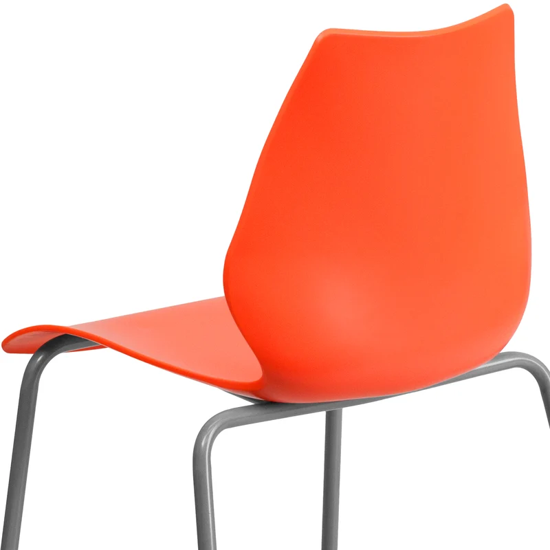 Multipurpose Home Office Stack Chair with Lumbar Support