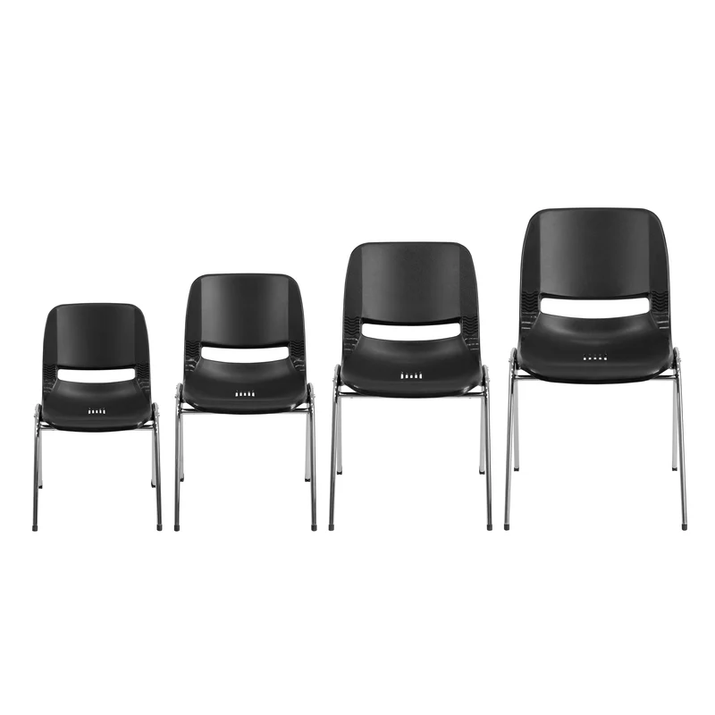 Ergonomic Shell Stack Chair - 16" Seat Daycare Home School