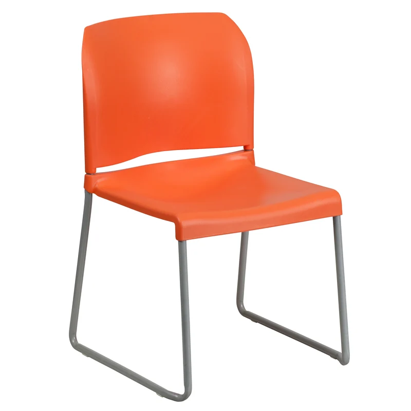 Home and Office Guest Chair Full Back Contoured Sled Base Stack Chair