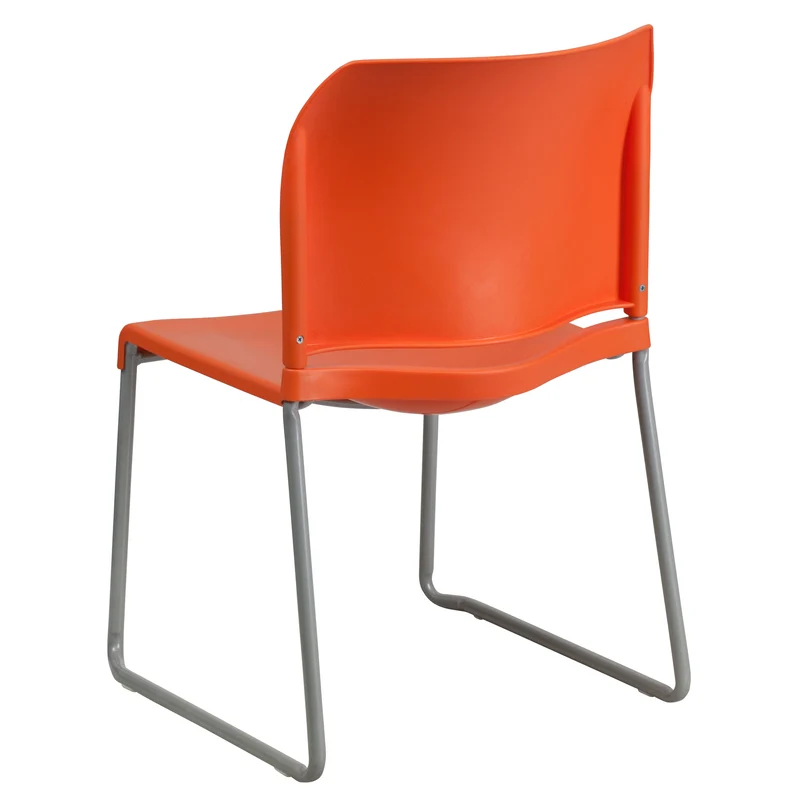 Home and Office Guest Chair Full Back Contoured Sled Base Stack Chair