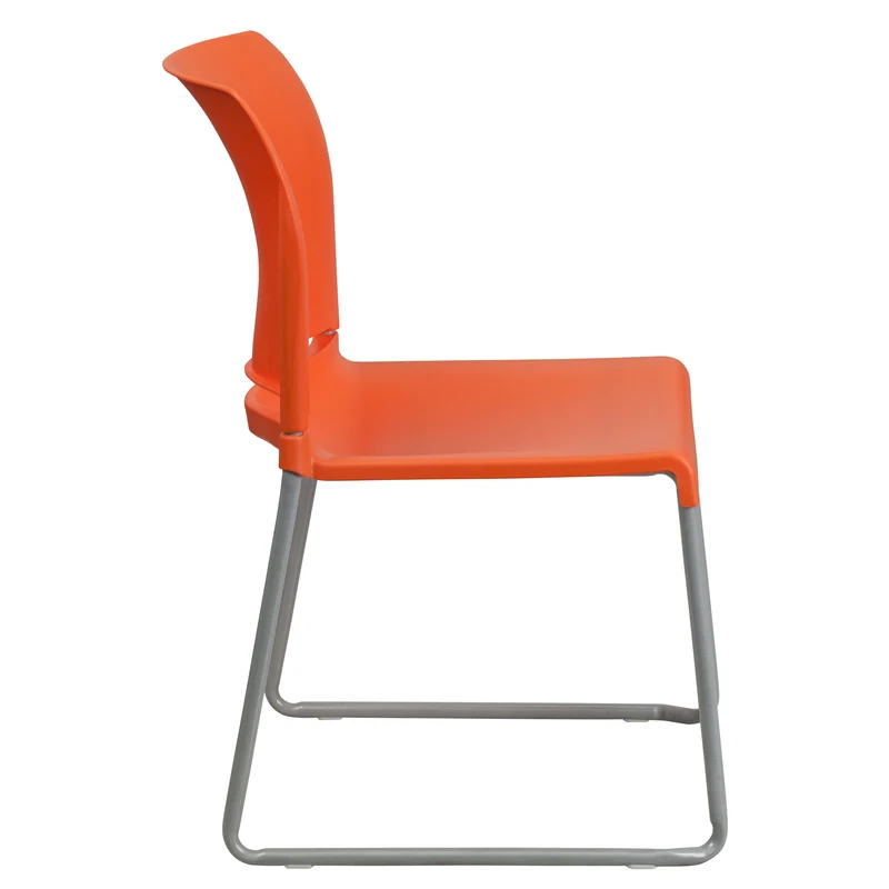 Home and Office Guest Chair Full Back Contoured Sled Base Stack Chair