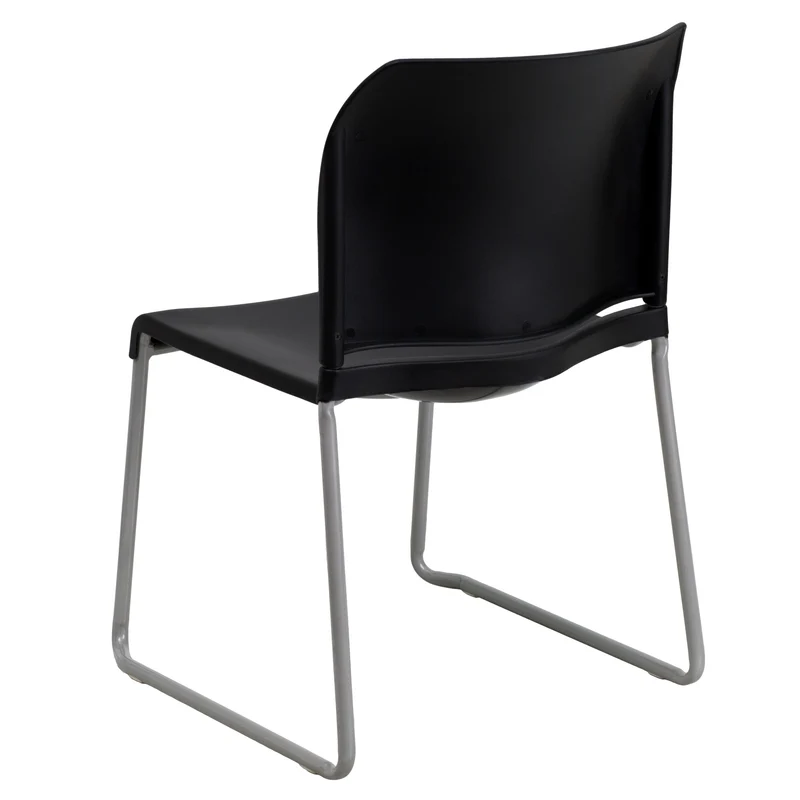 Home and Office Guest Chair Full Back Contoured Sled Base Stack Chair