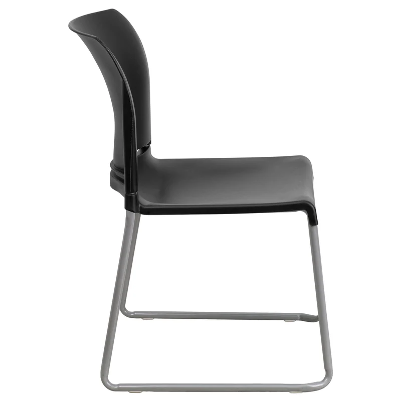 Home and Office Guest Chair Full Back Contoured Sled Base Stack Chair