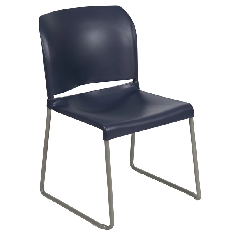 Home and Office Guest Chair Full Back Contoured Sled Base Stack Chair