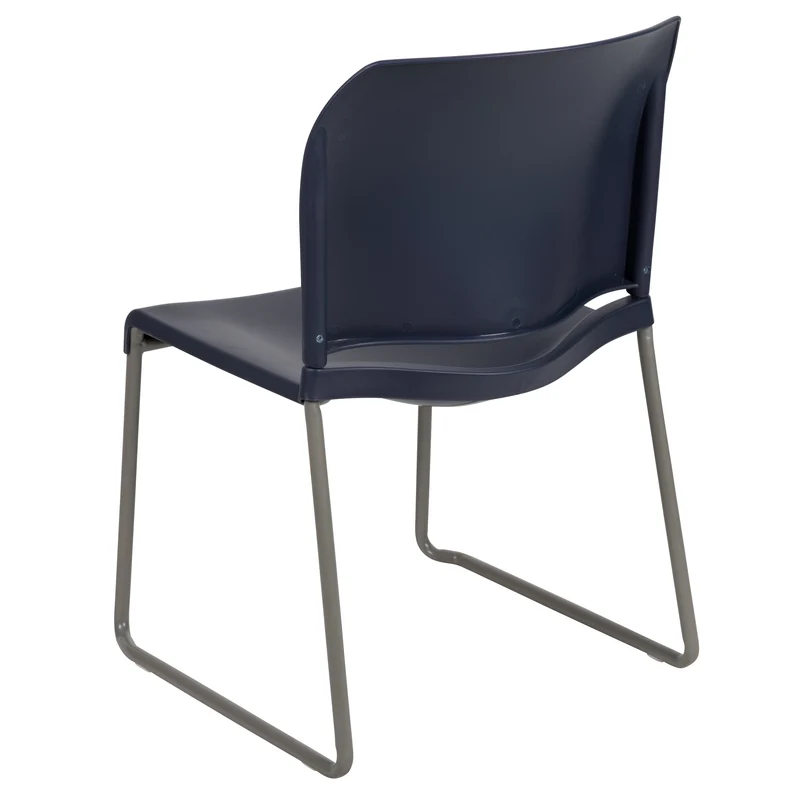 Home and Office Guest Chair Full Back Contoured Sled Base Stack Chair