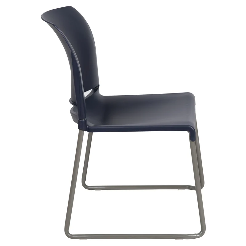 Home and Office Guest Chair Full Back Contoured Sled Base Stack Chair