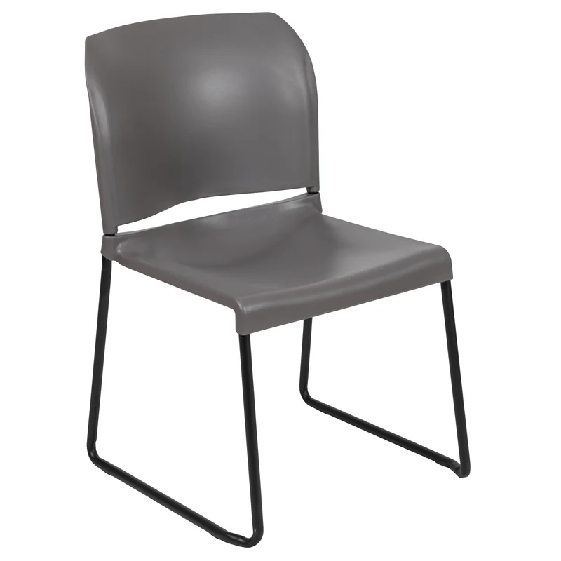 Home and Office Guest Chair Full Back Contoured Sled Base Stack Chair