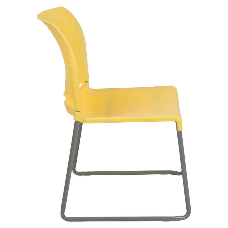 Home and Office Guest Chair Full Back Contoured Sled Base Stack Chair