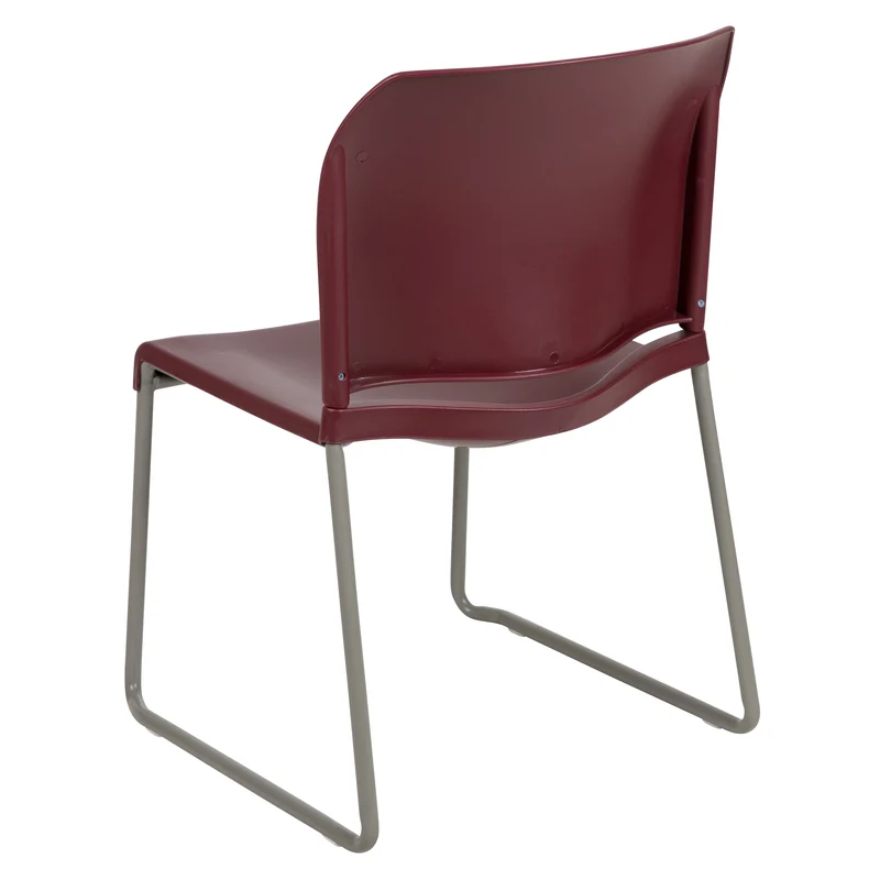 Home and Office Guest Chair Full Back Contoured Sled Base Stack Chair