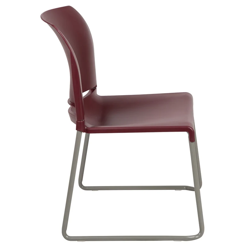 Home and Office Guest Chair Full Back Contoured Sled Base Stack Chair