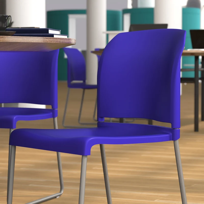 Home and Office Guest Chair Full Back Contoured Sled Base Stack Chair