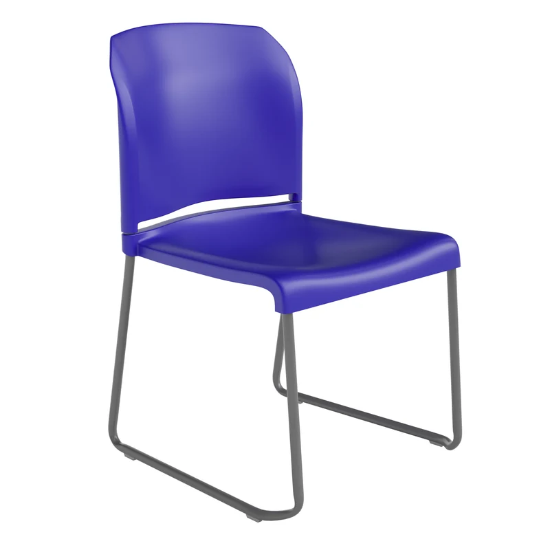 Home and Office Guest Chair Full Back Contoured Sled Base Stack Chair