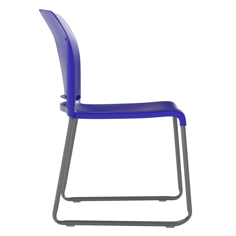 Home and Office Guest Chair Full Back Contoured Sled Base Stack Chair