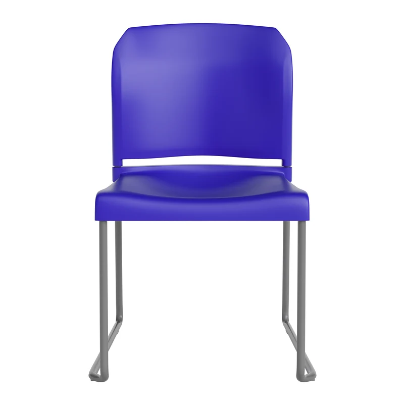 Home and Office Guest Chair Full Back Contoured Sled Base Stack Chair