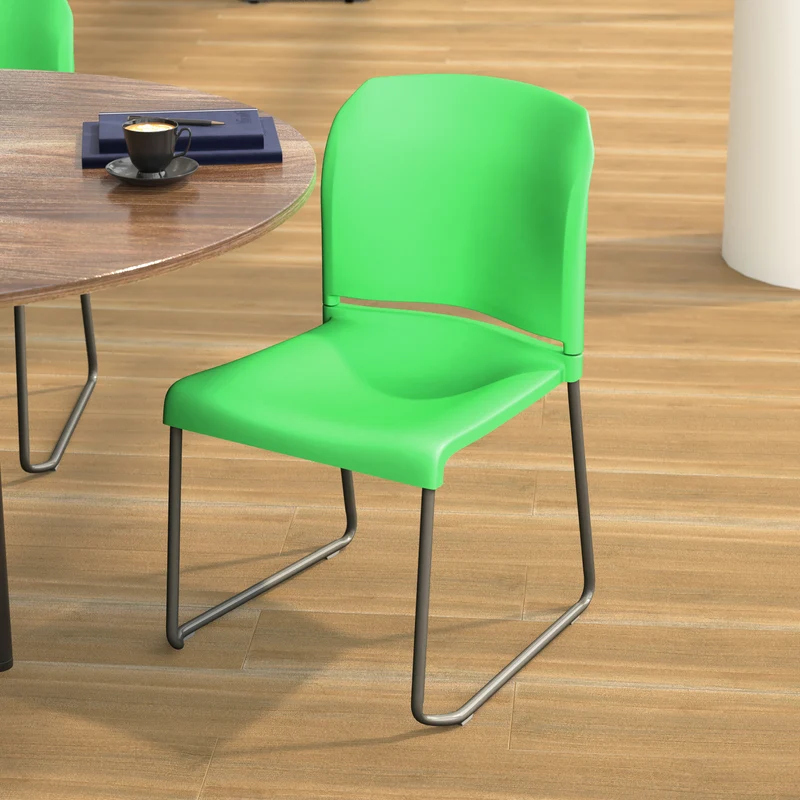 Home and Office Guest Chair Full Back Contoured Sled Base Stack Chair
