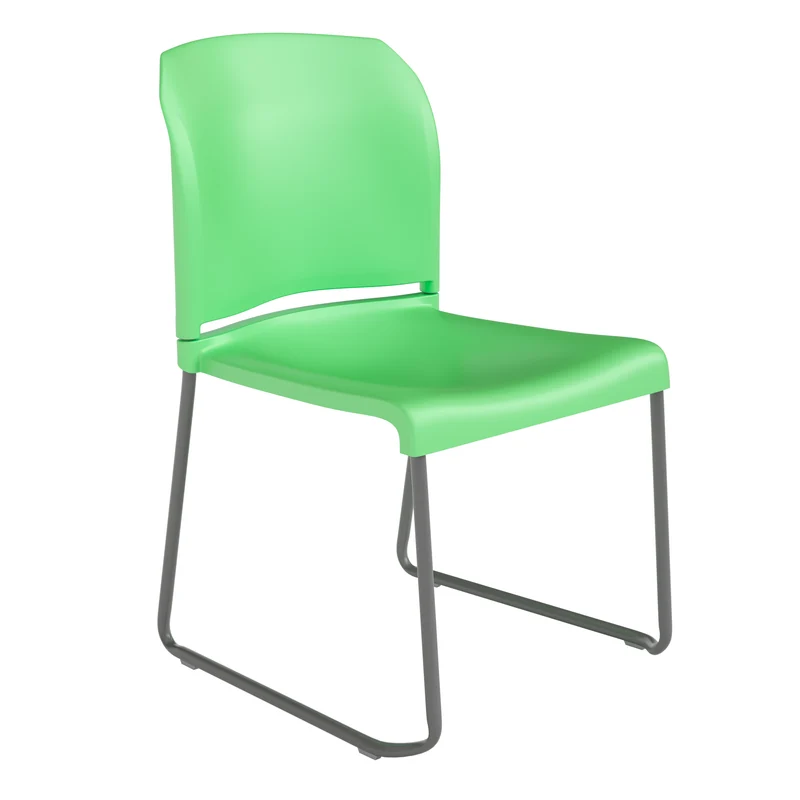 Home and Office Guest Chair Full Back Contoured Sled Base Stack Chair