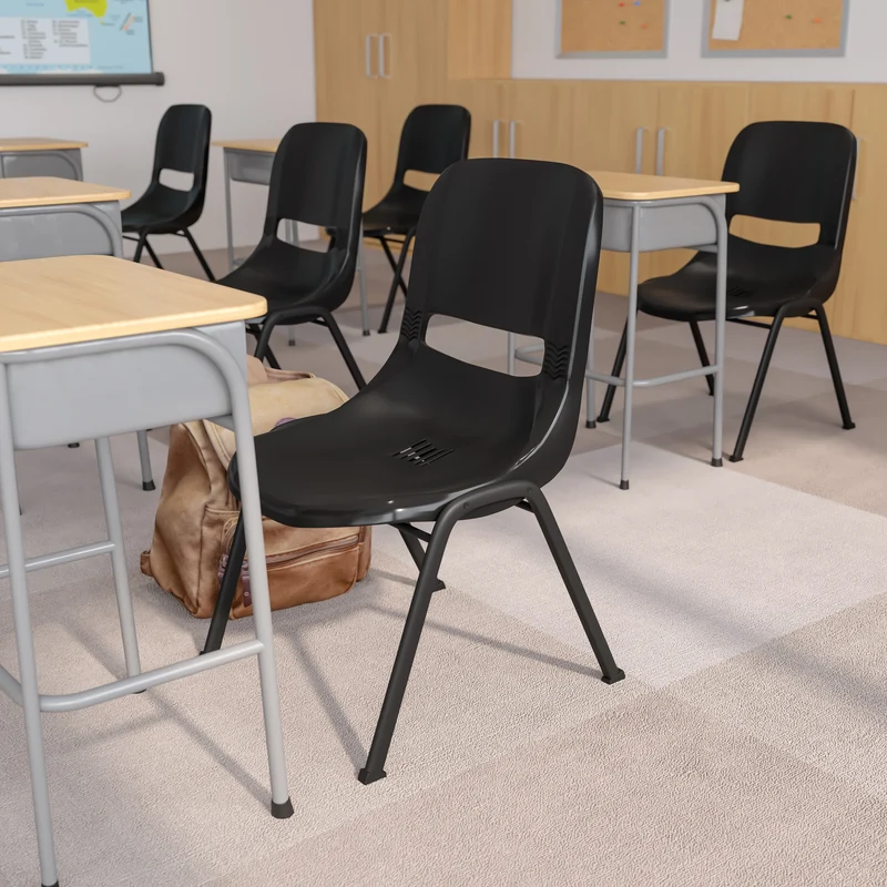 Ergonomic Shell Student Stack Chair - Classroom Chair / Office Guest Chair