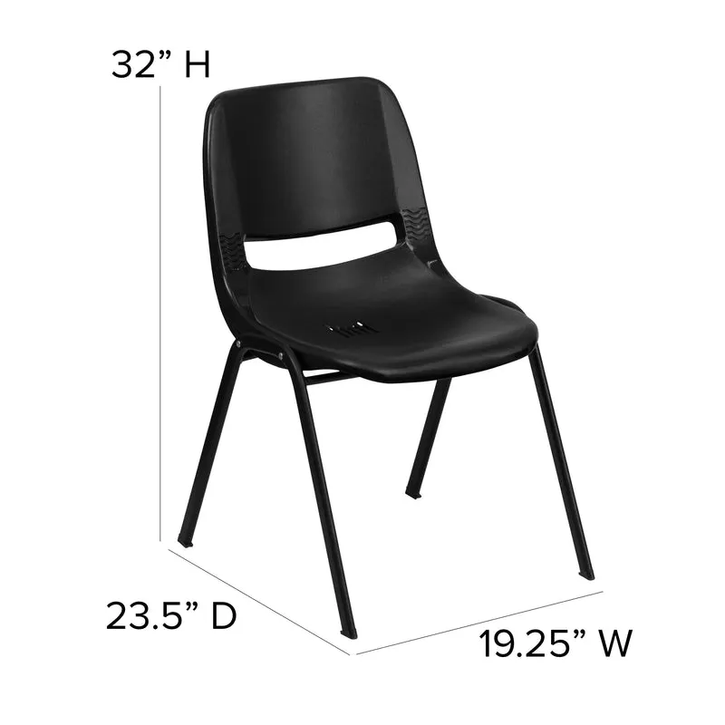 Ergonomic Shell Student Stack Chair - Classroom Chair / Office Guest Chair