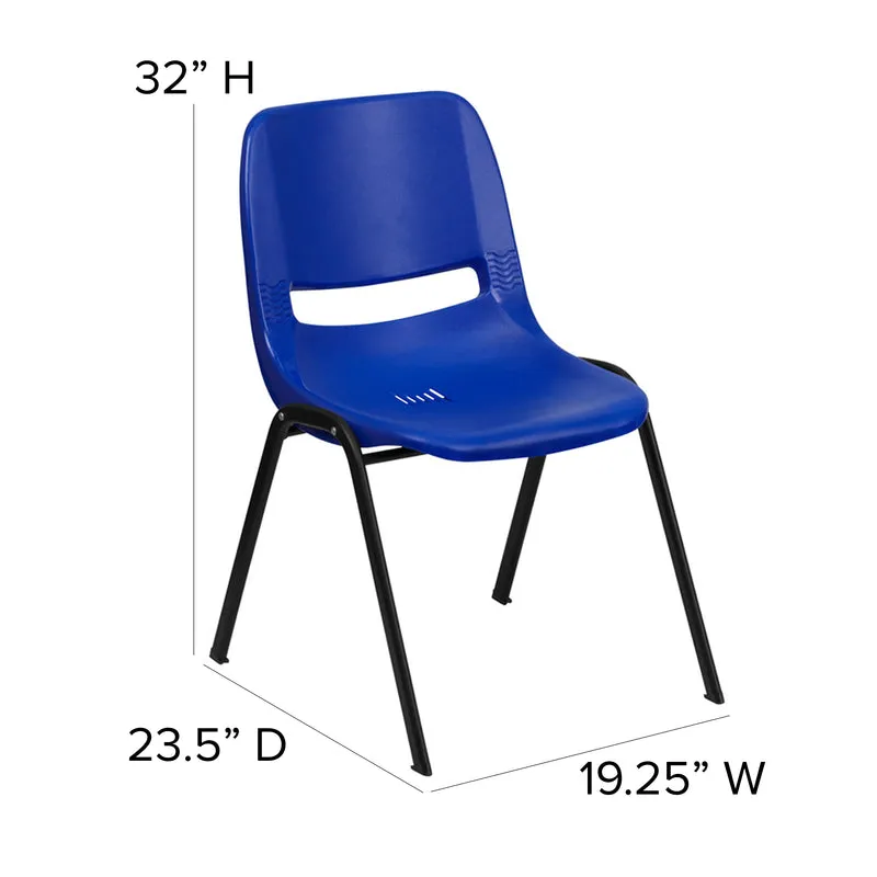 Ergonomic Shell Student Stack Chair - Classroom Chair / Office Guest Chair