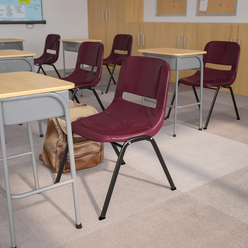 Ergonomic Shell Student Stack Chair - Classroom Chair / Office Guest Chair