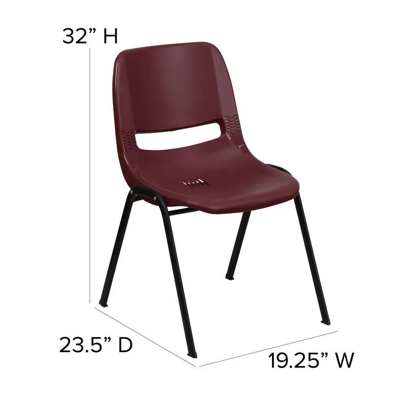 Ergonomic Shell Student Stack Chair - Classroom Chair / Office Guest Chair