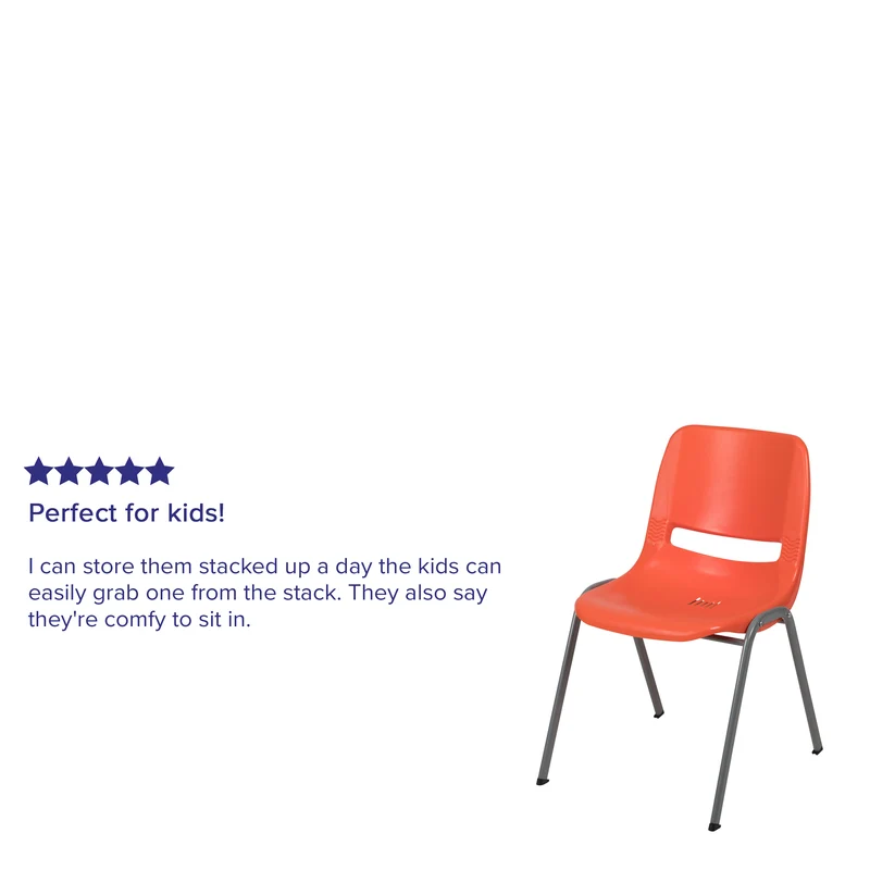 Ergonomic Shell Student Stack Chair - Classroom Chair / Office Guest Chair