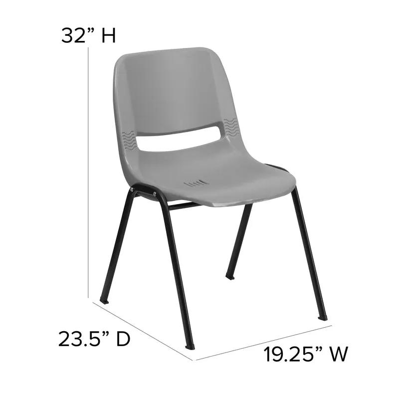 Ergonomic Shell Student Stack Chair - Classroom Chair / Office Guest Chair