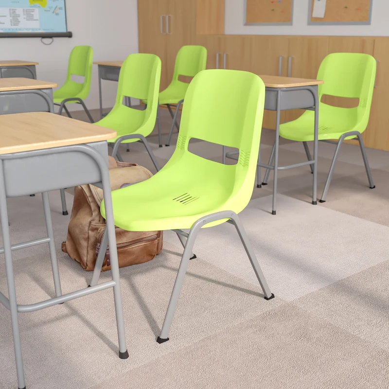 Ergonomic Shell Student Stack Chair - Classroom Chair / Office Guest Chair