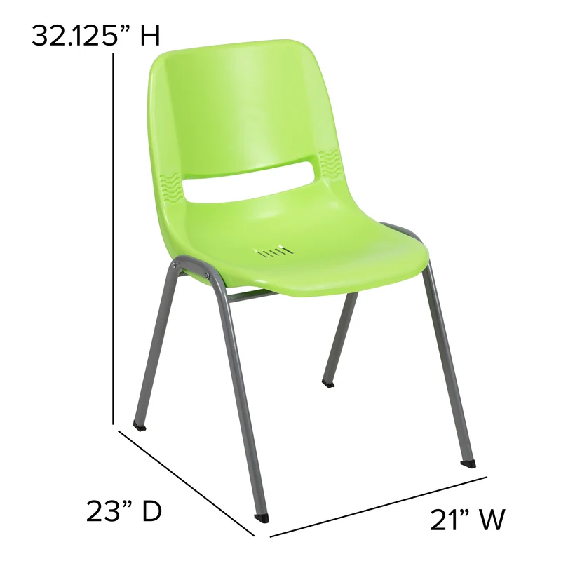 Ergonomic Shell Student Stack Chair - Classroom Chair / Office Guest Chair