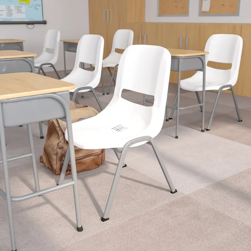 Ergonomic Shell Student Stack Chair - Classroom Chair / Office Guest Chair