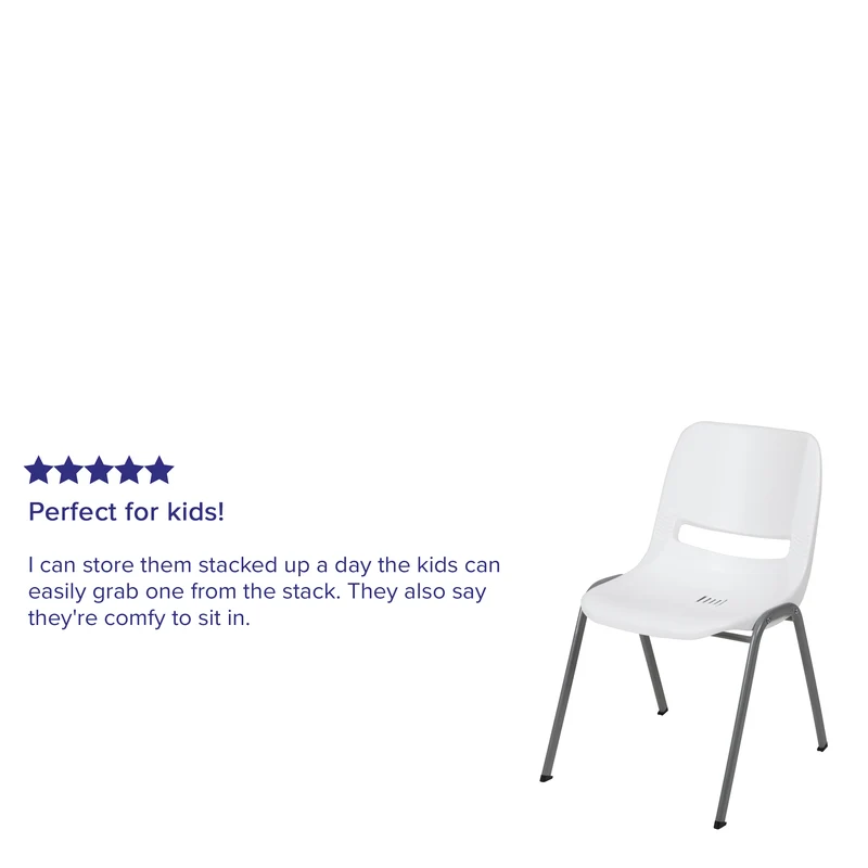 Ergonomic Shell Student Stack Chair - Classroom Chair / Office Guest Chair