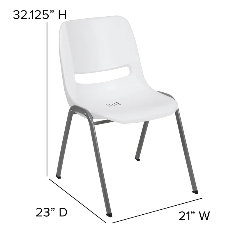 Ergonomic Shell Student Stack Chair - Classroom Chair / Office Guest Chair