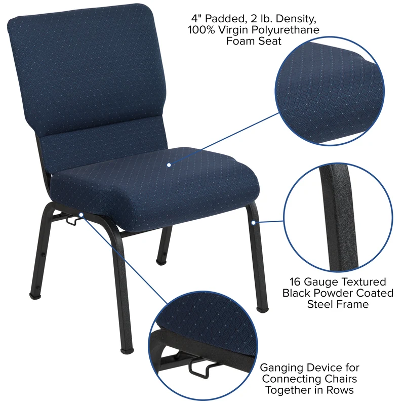 20.5 in. Molded Foam Church Chair