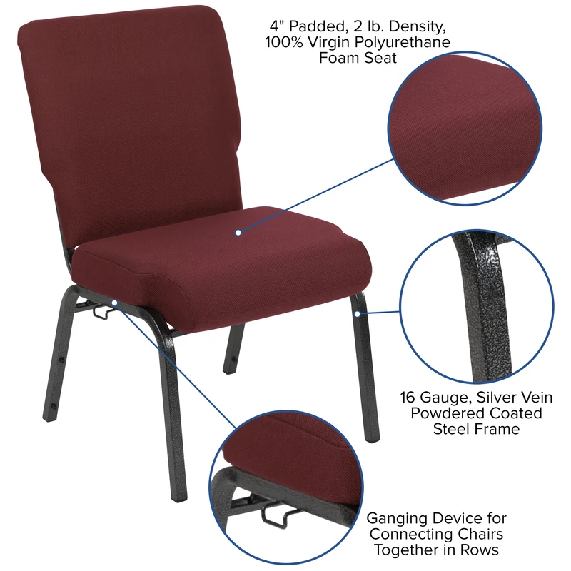 20.5 in. Molded Foam Church Chair