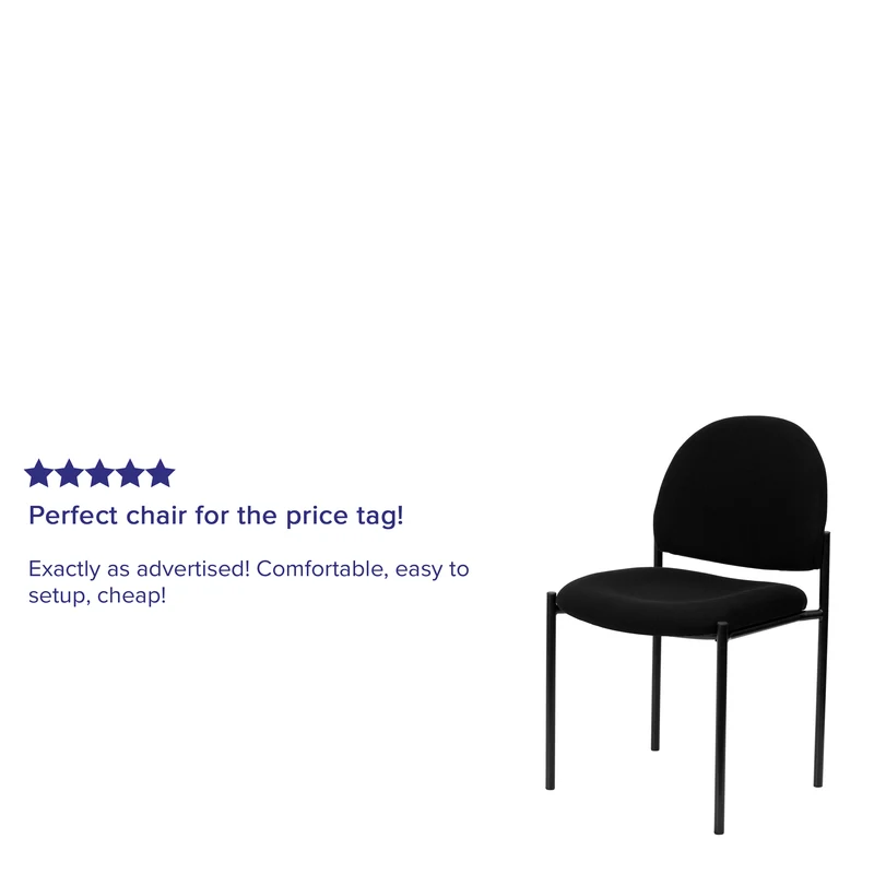 Comfort Stackable Steel Side Reception Chair