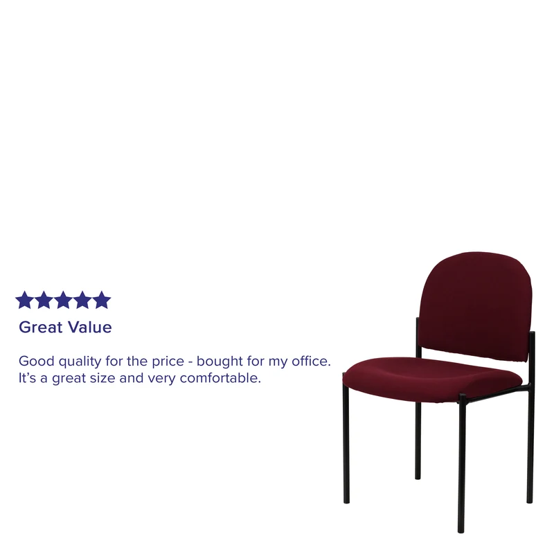 Comfort Stackable Steel Side Reception Chair