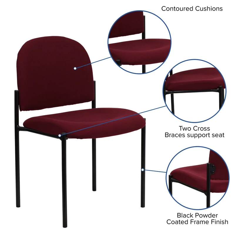 Comfort Stackable Steel Side Reception Chair