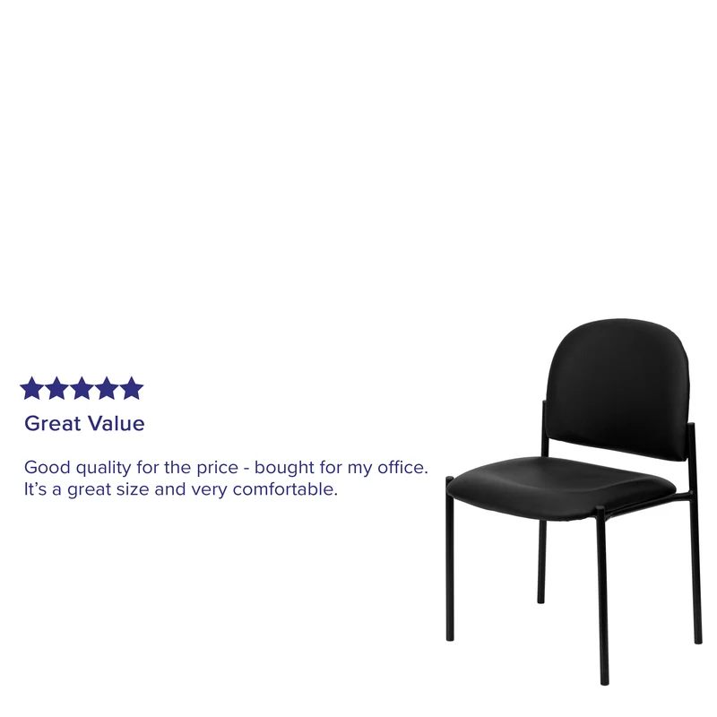 Comfort Stackable Steel Side Reception Chair