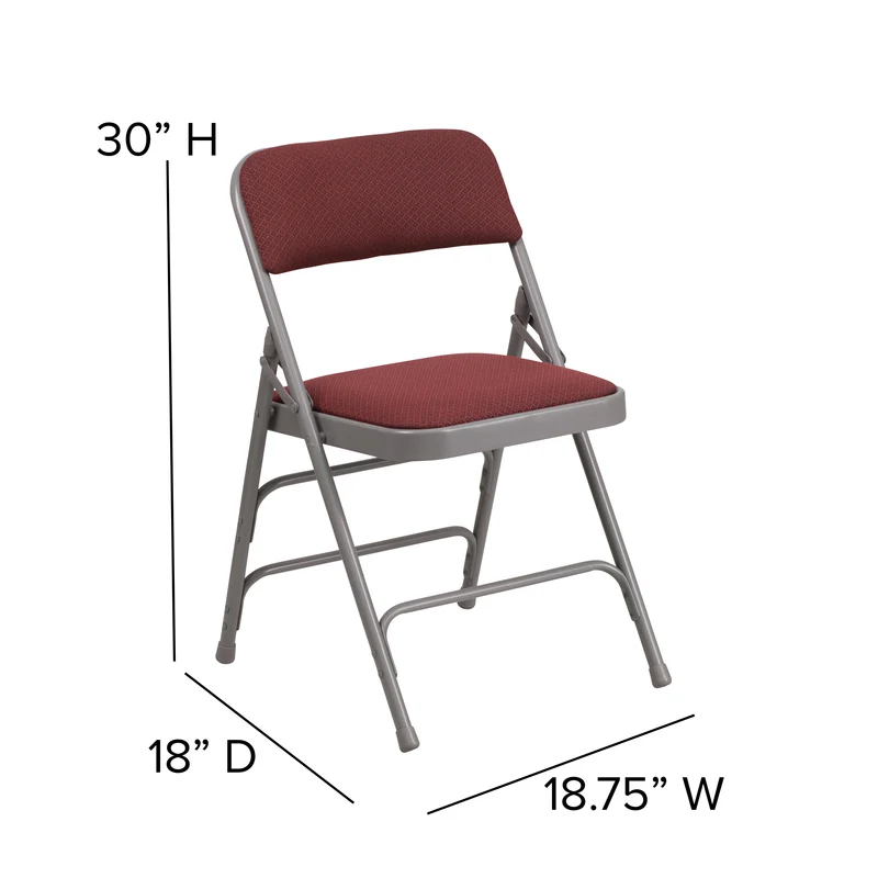 2 Pack Home & Office Party Events Fabric Padded Metal Folding Chair