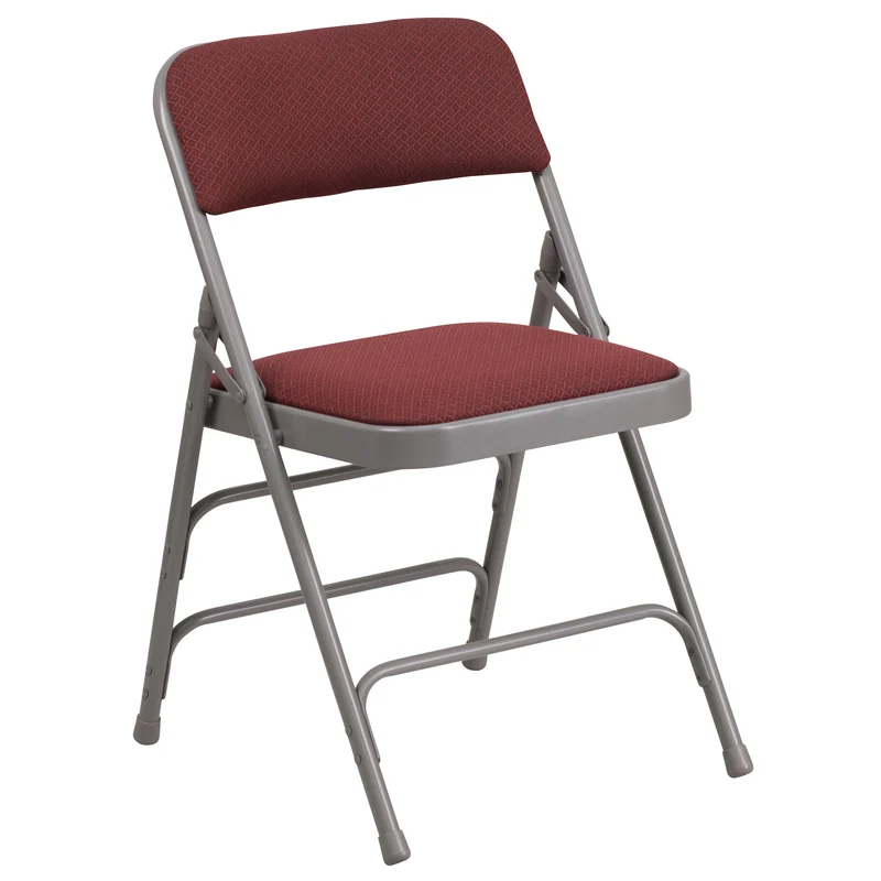 2 Pack Home & Office Party Events Fabric Padded Metal Folding Chair
